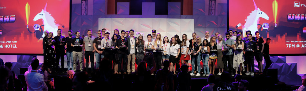  The Australasian Startup Award winners on stage  